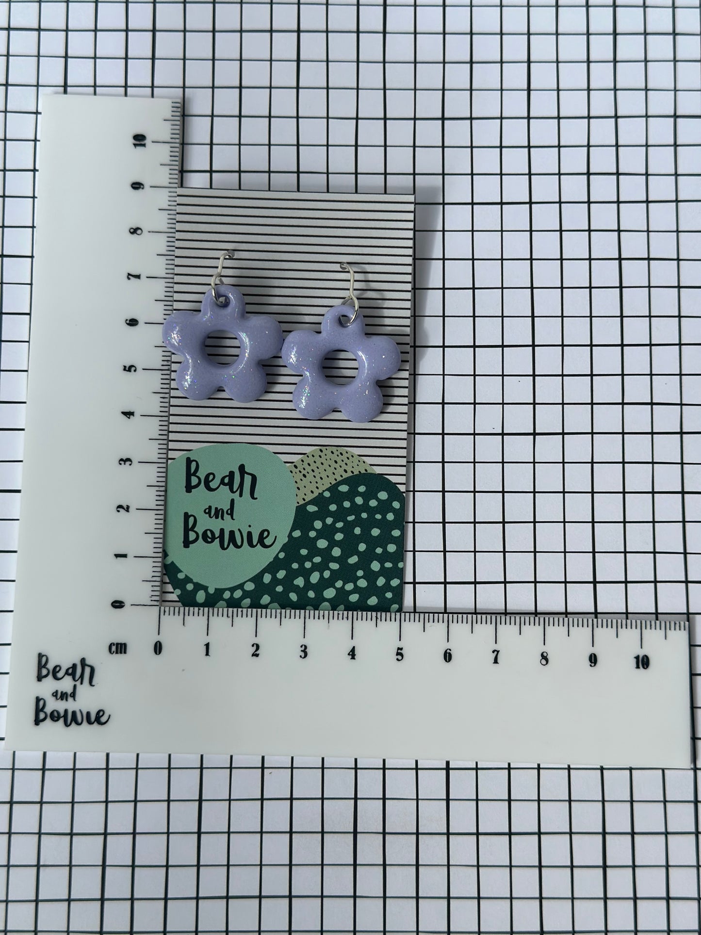 Purple Flower Dangles