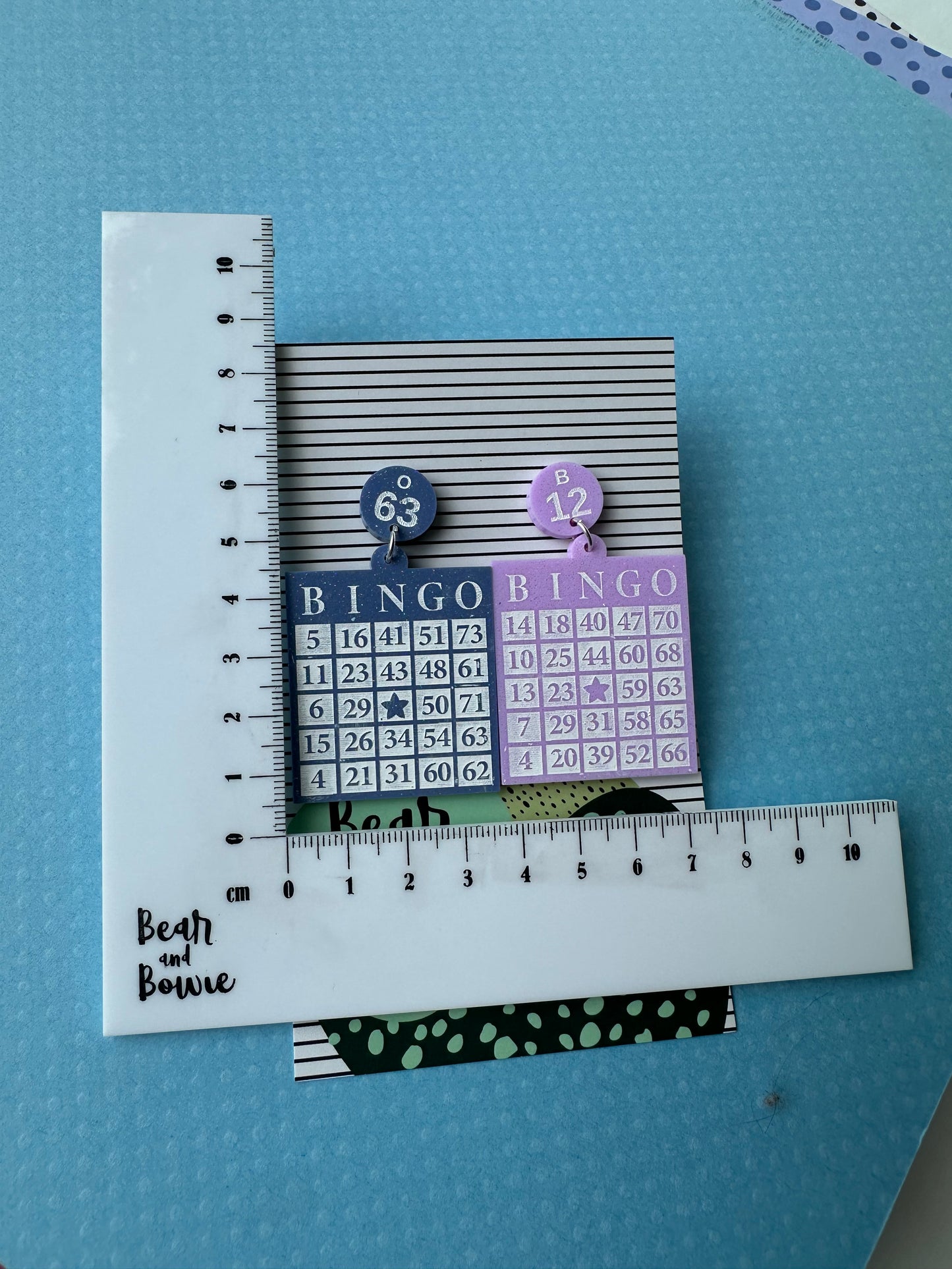 Bingo Card Earrings