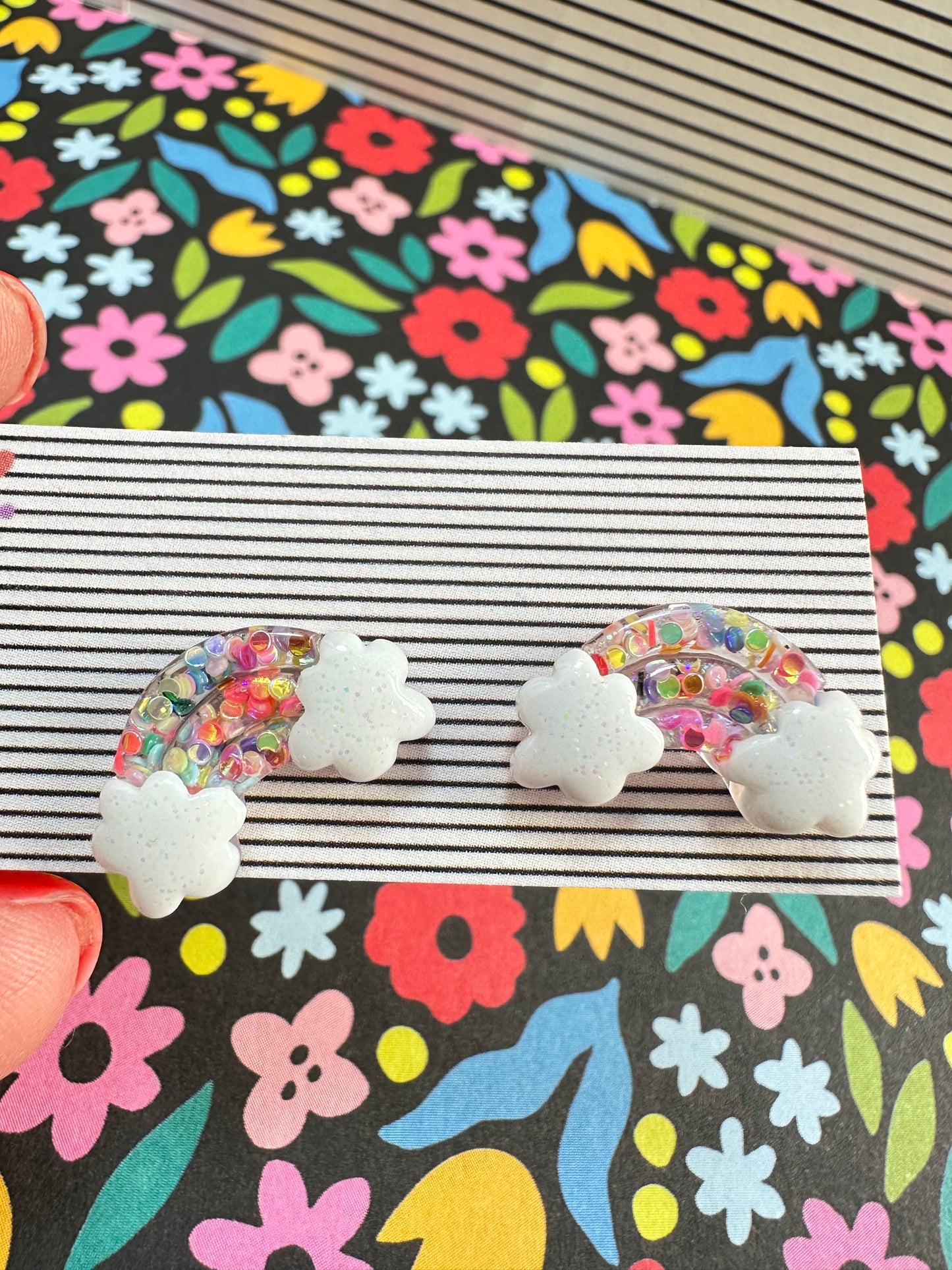 Rainbow Stud Earrings