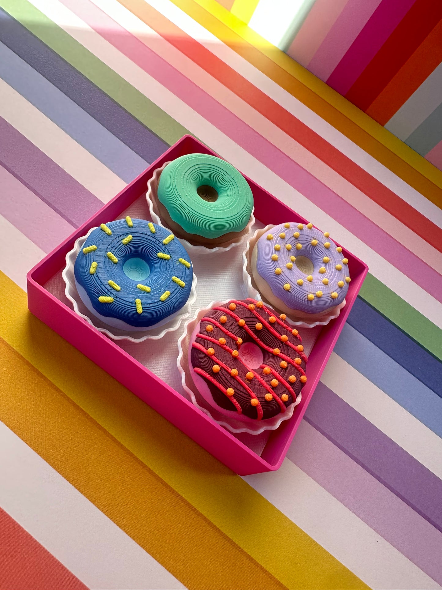 Box of 4 Donuts Fidget Clickers - CLICKY