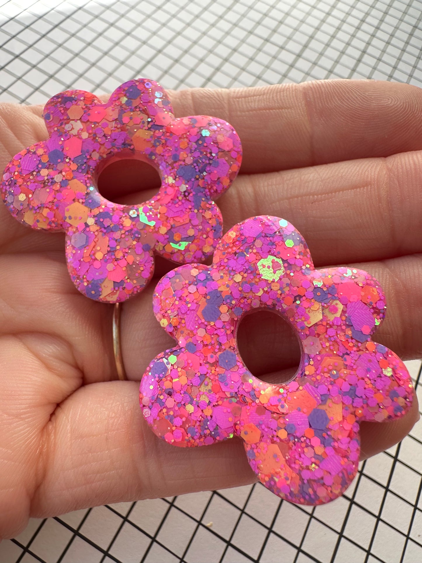 Oversized Wonky Flower Statement Studs