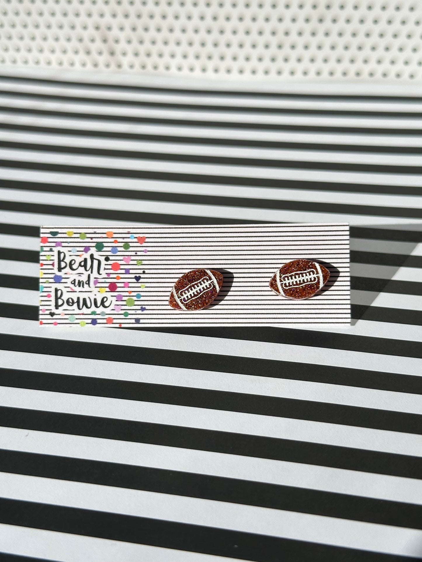 Football Stud Earrings