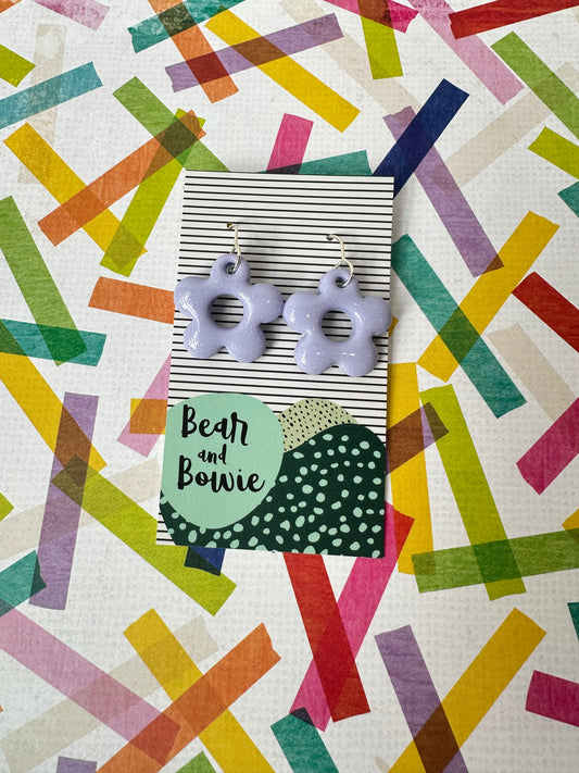 Purple Flower Dangles
