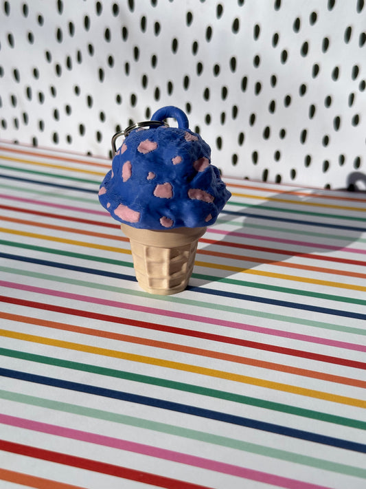 Blue Raspberry Pink Chip Ice Cream Fidget Clicker - SILENT and CLICKY