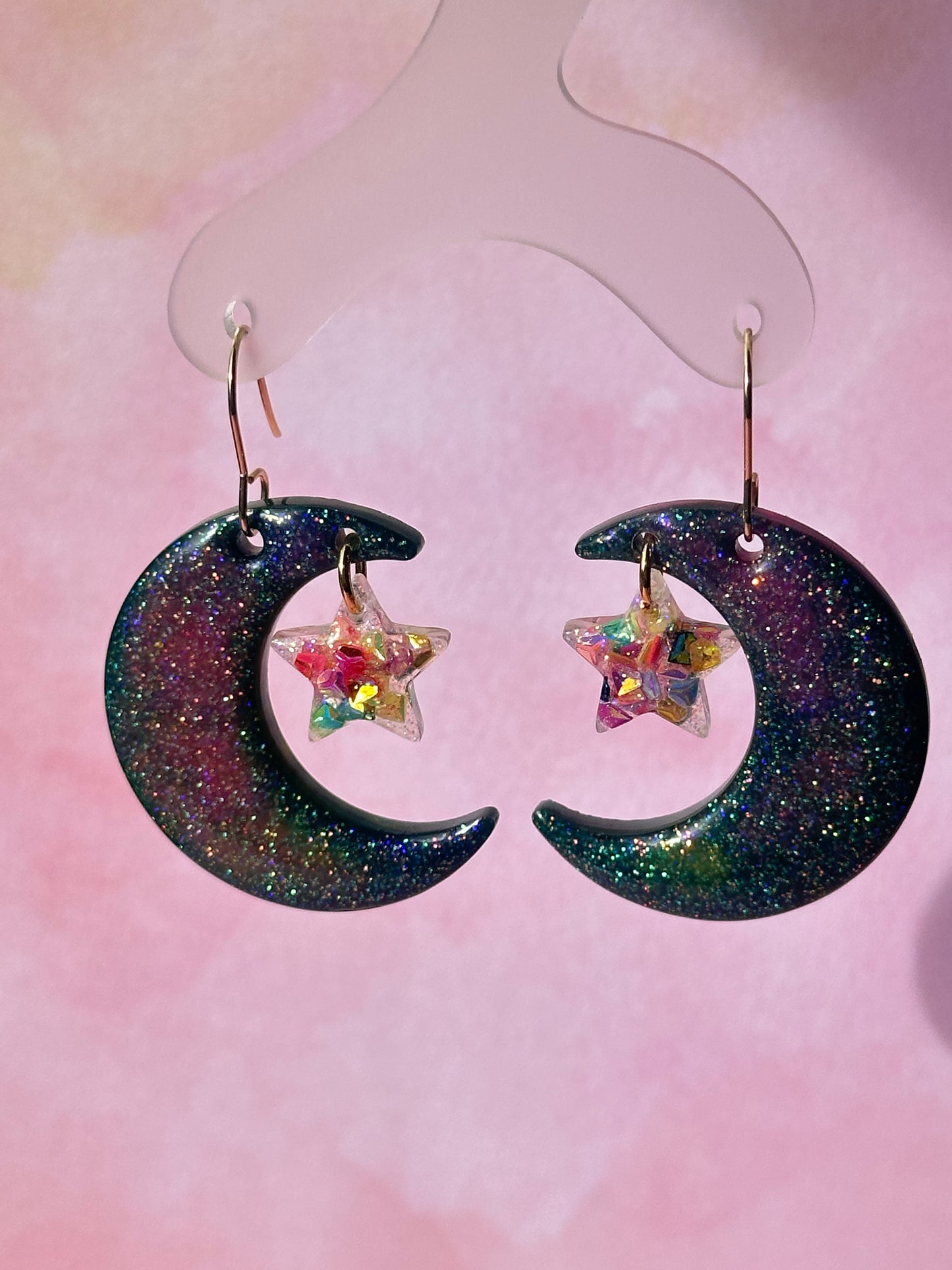 Moon and Star Earrings
