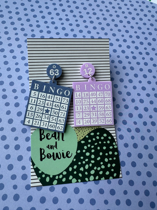 Bingo Card Earrings