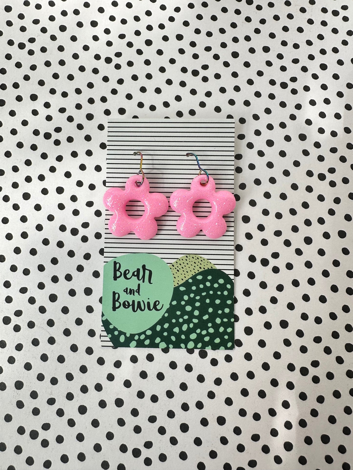 Pink Flower Dangle