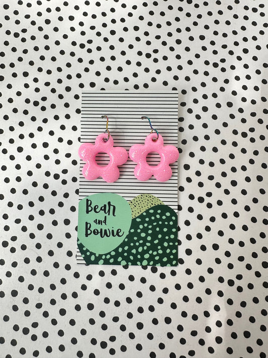 Pink Flower Dangle