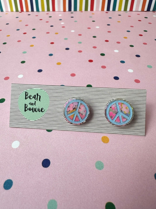 Peace Sign Studs