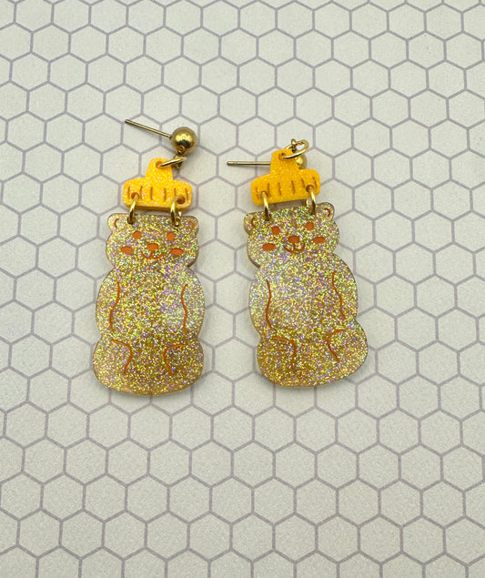 Honeybear Bottle Dangle Earrings