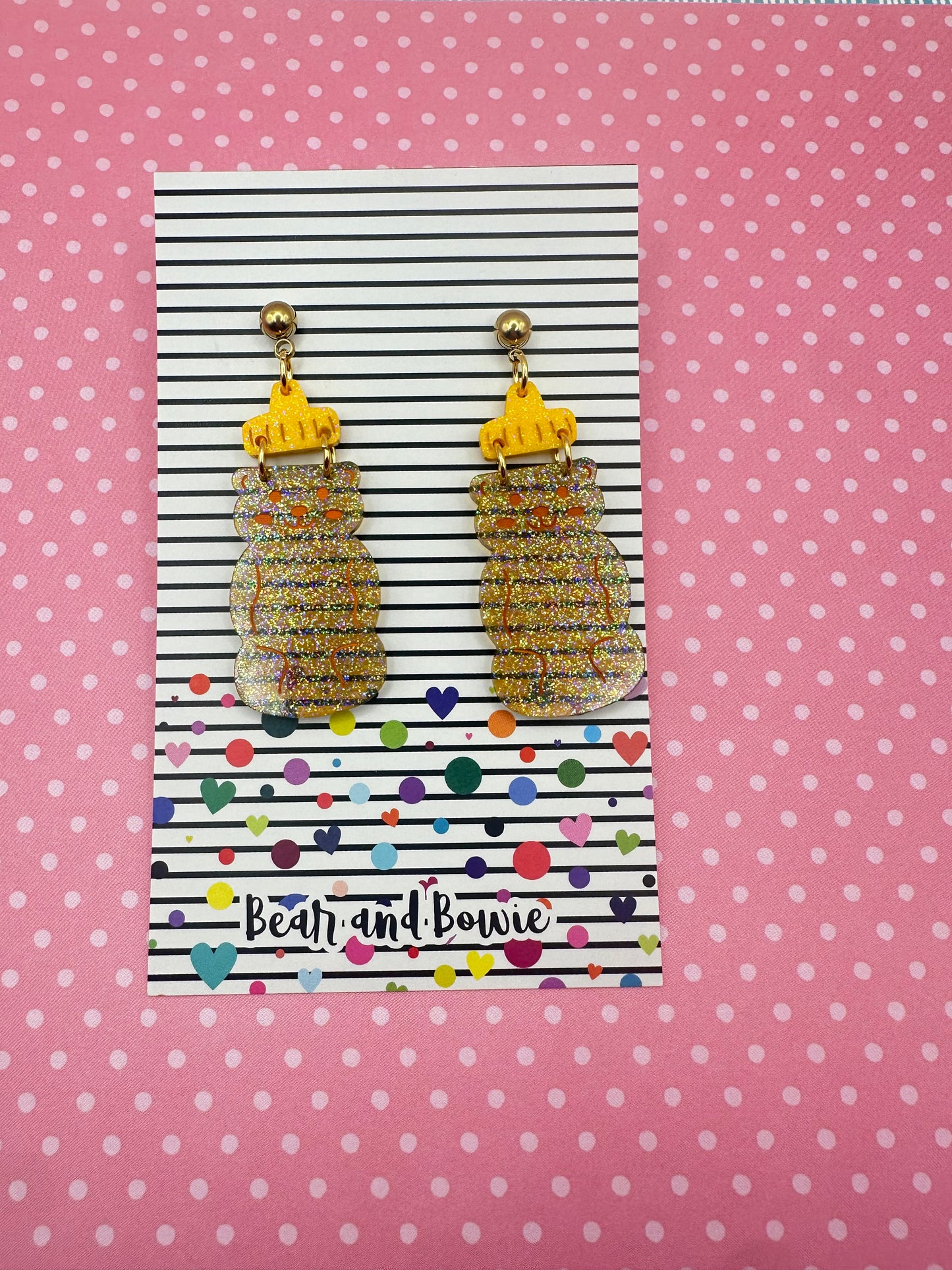 Honeybear Bottle Dangle Earrings