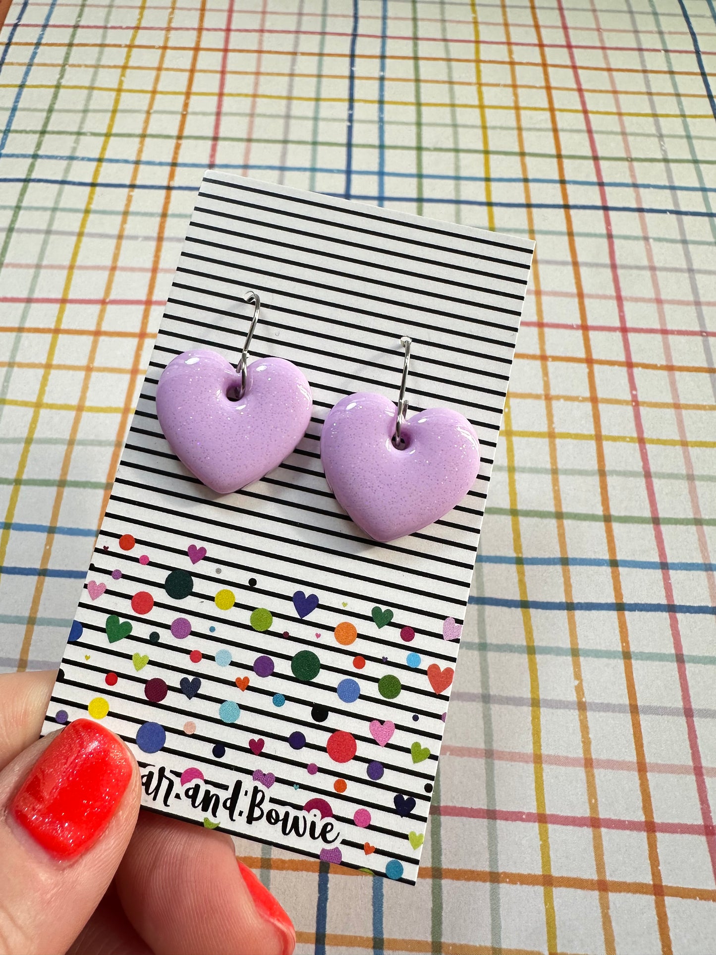 Light Purple Heart Dangles