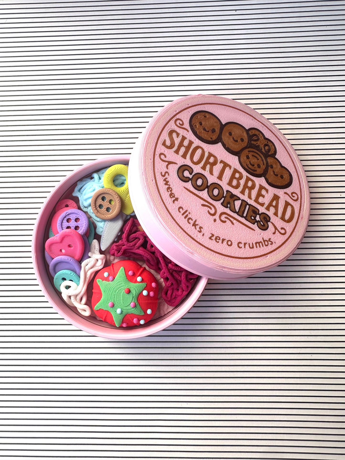 Sewing Tin Fidget Clicker - Mix of Clicky/Silent/Tactile