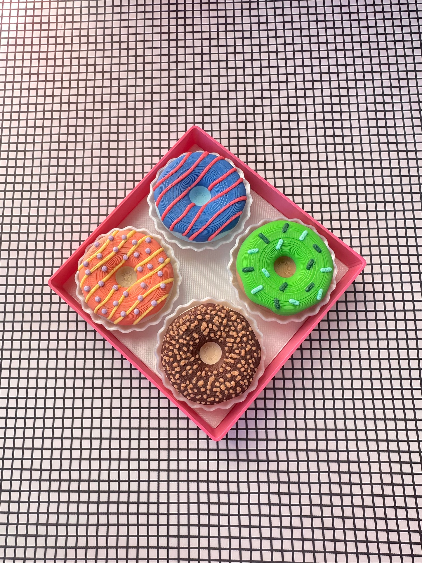 Box of 4 Donuts Fidget Clickers - CLICKY