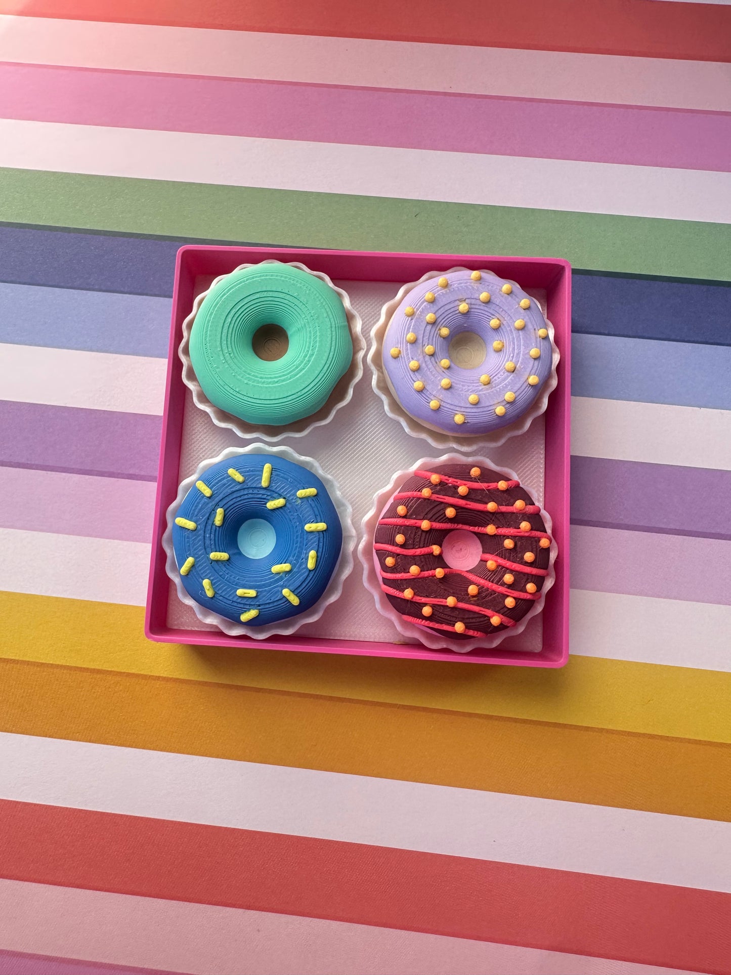 Box of 4 Donuts Fidget Clickers - CLICKY