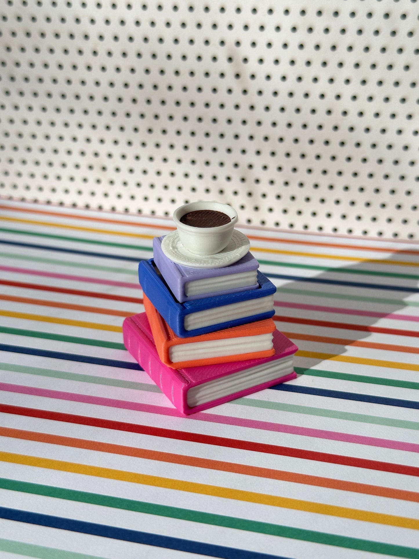 Book Stack Fidget Clicker with Teacup - SILENT