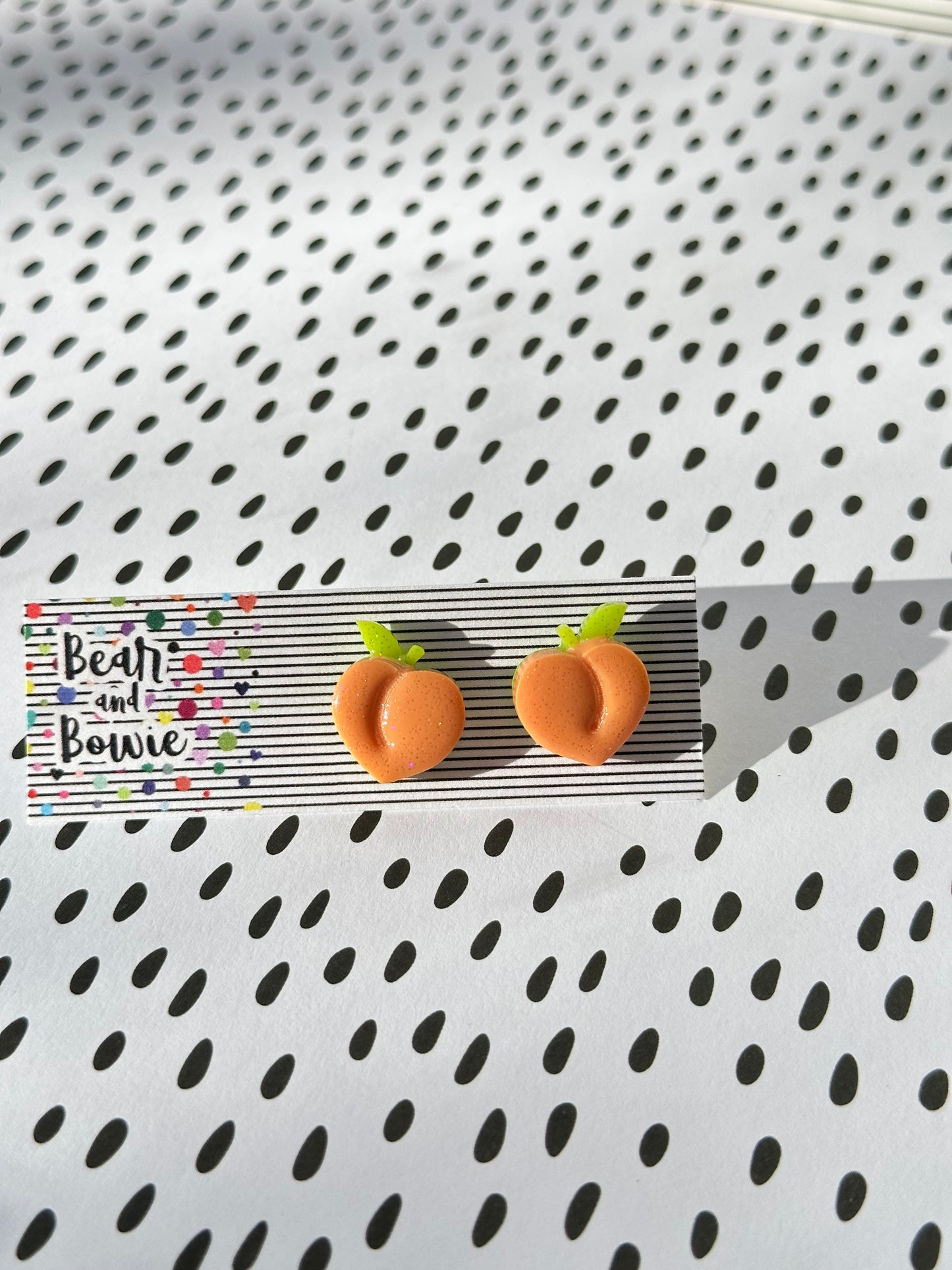 Peach Stud Earrings